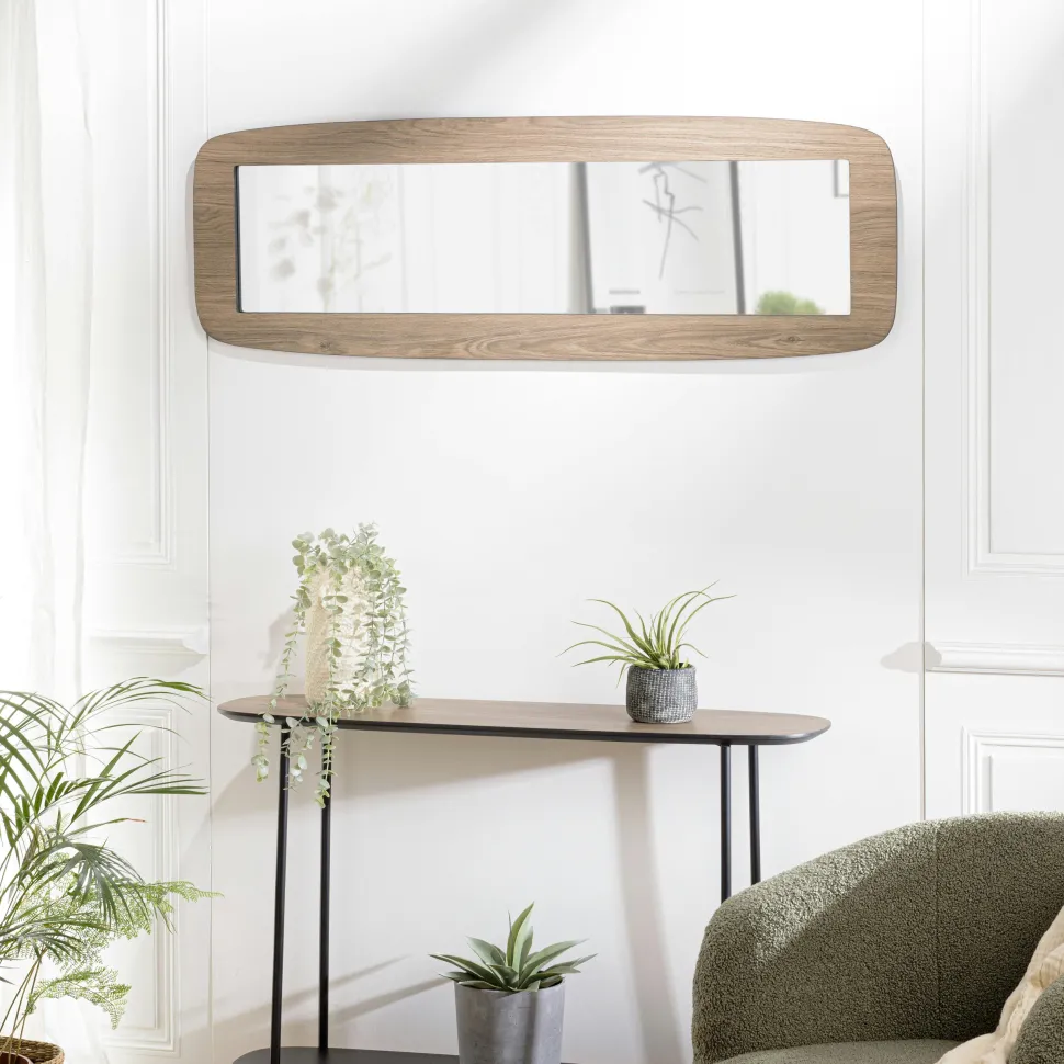 Miroir rectangulaire cadre bois moderne LANDAISE