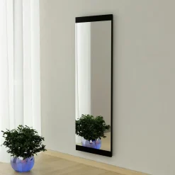 Miroir rectangulaire effet bois clair 120 cm - à poser ou suspendre CODY