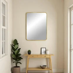 Miroir rectangulaire moderne avec cadre noir 50x70 cm SEOUL