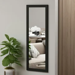 Miroir rectangulaire mural avec cadre noir 105 cm CODY