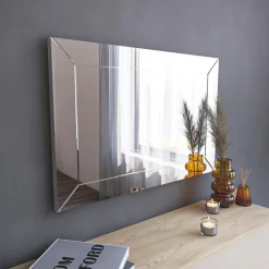 Miroir rectangulaire mural 75 cm - cadre biseauté CODY