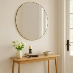 Miroir rond avec cadre doré ø100 cm SEOUL
