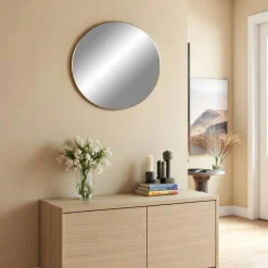 Miroir rond avec cadre noir ø80 cm SEOUL