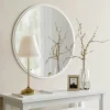 Miroir rond blanc Ø60 cm - entrée, salon CODY