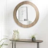 Miroir rond cadre bois moderne LANDAISE
