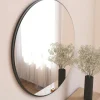 Miroir rond moderne avec fin cadre noirØ60 cm CODY