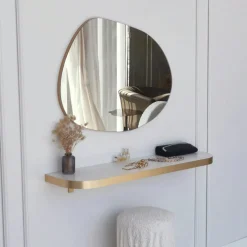 Miroir rond organique 75 cm - entrée, salle de bains CODY