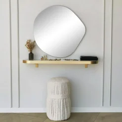 Miroir rond organique 70 cm - style scandinave CODY