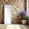 Miroir vertical blanc - motif rose HILO