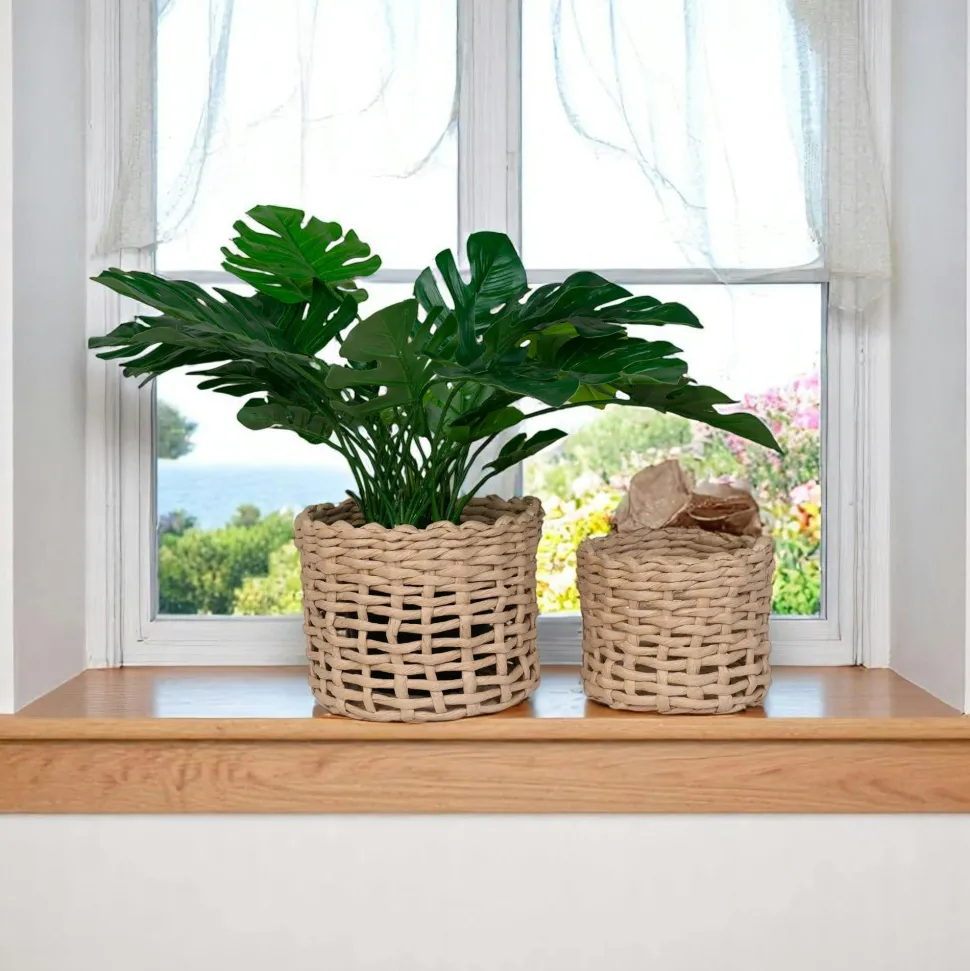 Panier cache-pot en papier (lot de 2)