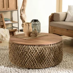 Panier de rangement / coffre en chanvre tressé (lot de 2) SWING