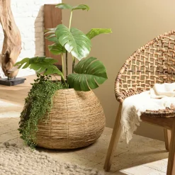 Panier de rangement / coffre en chanvre tressé (lot de 2) SWING
