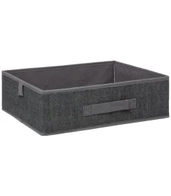 Panier rectangle compartimenté noir à anse