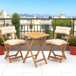 Petit salon de jardin 2 places - pliant, confort SORA