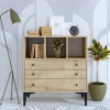 Petite commode 3 tiroirs et 3 niches décoratives JENA