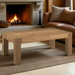 Petite table basse carrée bois FJORD