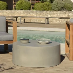 Petite table basse de jardin béton HERCULE