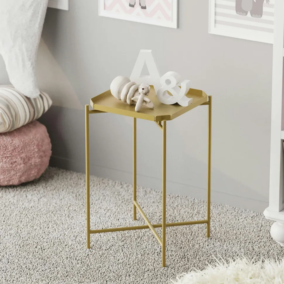 Petite table d’appoint noire - structure ronde, métal SFAX