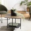 Petite table de salon carrée angles arrondis LANDAISE