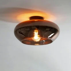 Plafonnier en verre ambré NIAGARA