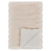 Plaid fausse fourrure blanc - esprit cocooning FALLON