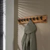 Portemanteau mural bois massif 8 crochets TRIBECA