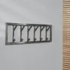 Portemanteau mural industriel 6 double crochets