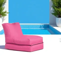 Pouf bain de soleil extérieur rose ARTA