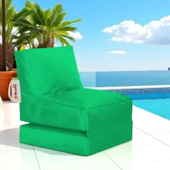 Pouf bain de soleil extérieur vert ARTA