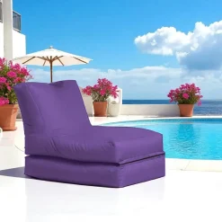 Pouf bain de soleil extérieur violet ARTA