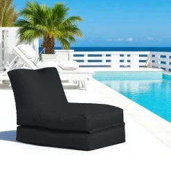 Pouf bain de soleil extérieur turquoise ARTA