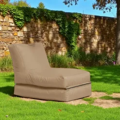 Pouf bain de soleil extérieur taupe ARTA