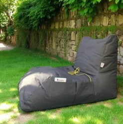 Pouf bain de soleil XXL imperméable – gris ARTA