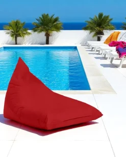 Pouf berlingot extérieur rouge ARTA