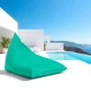 Pouf berlingot extérieur turquoise ARTA