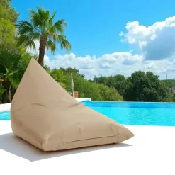 Pouf berlingot extérieur taupe ARTA