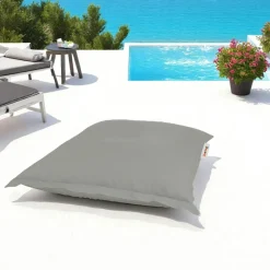 Pouf coussin de sol extérieur gris - 100 cm ARTA