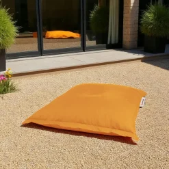 Pouf coussin de sol extérieur orange - 100 cm ARTA