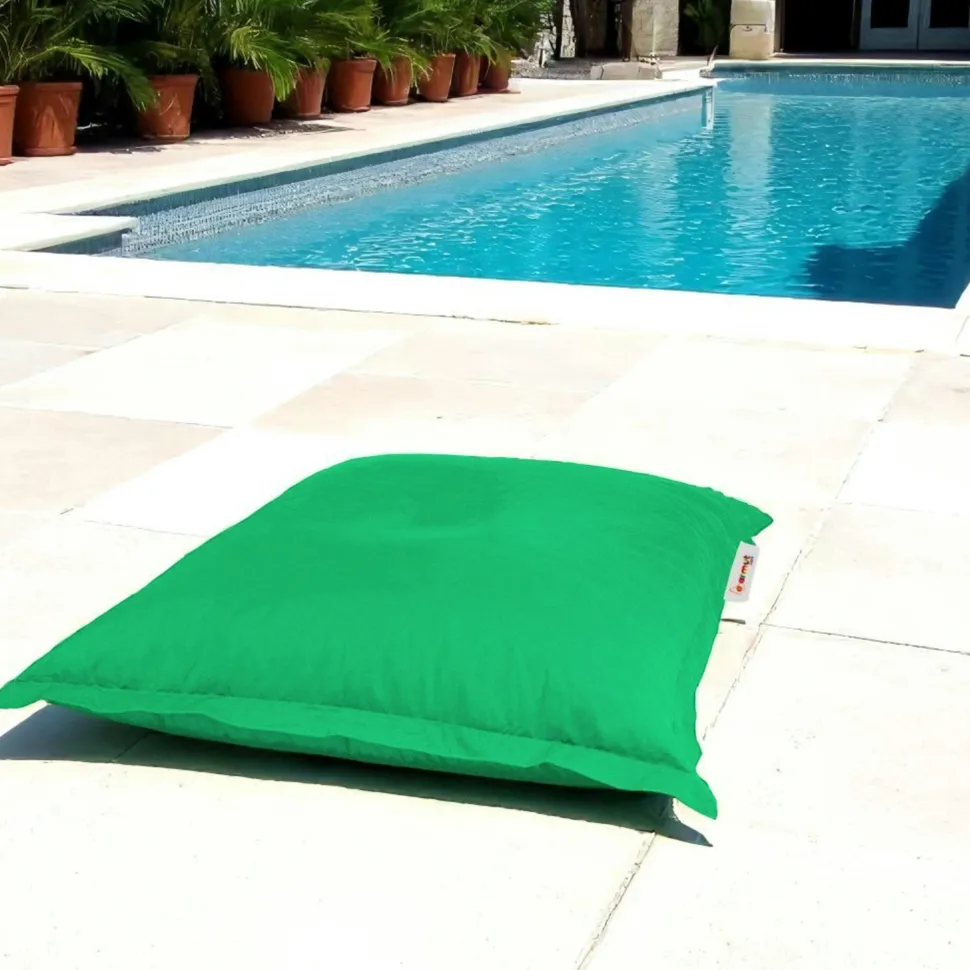 Pouf coussin de sol extérieur noir - 100 cm ARTA