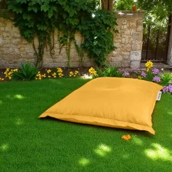 Pouf coussin de sol extérieur noir - 100 cm ARTA