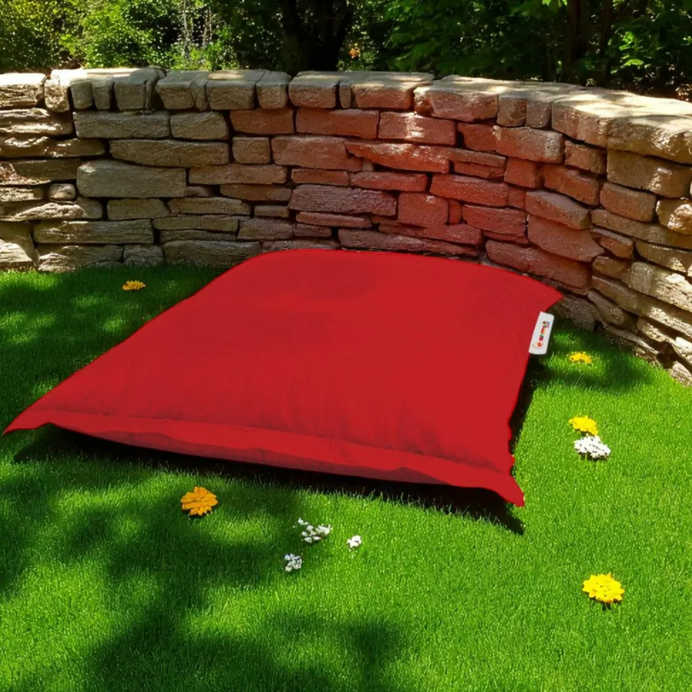 Pouf coussin de sol extérieur noir - 100 cm ARTA