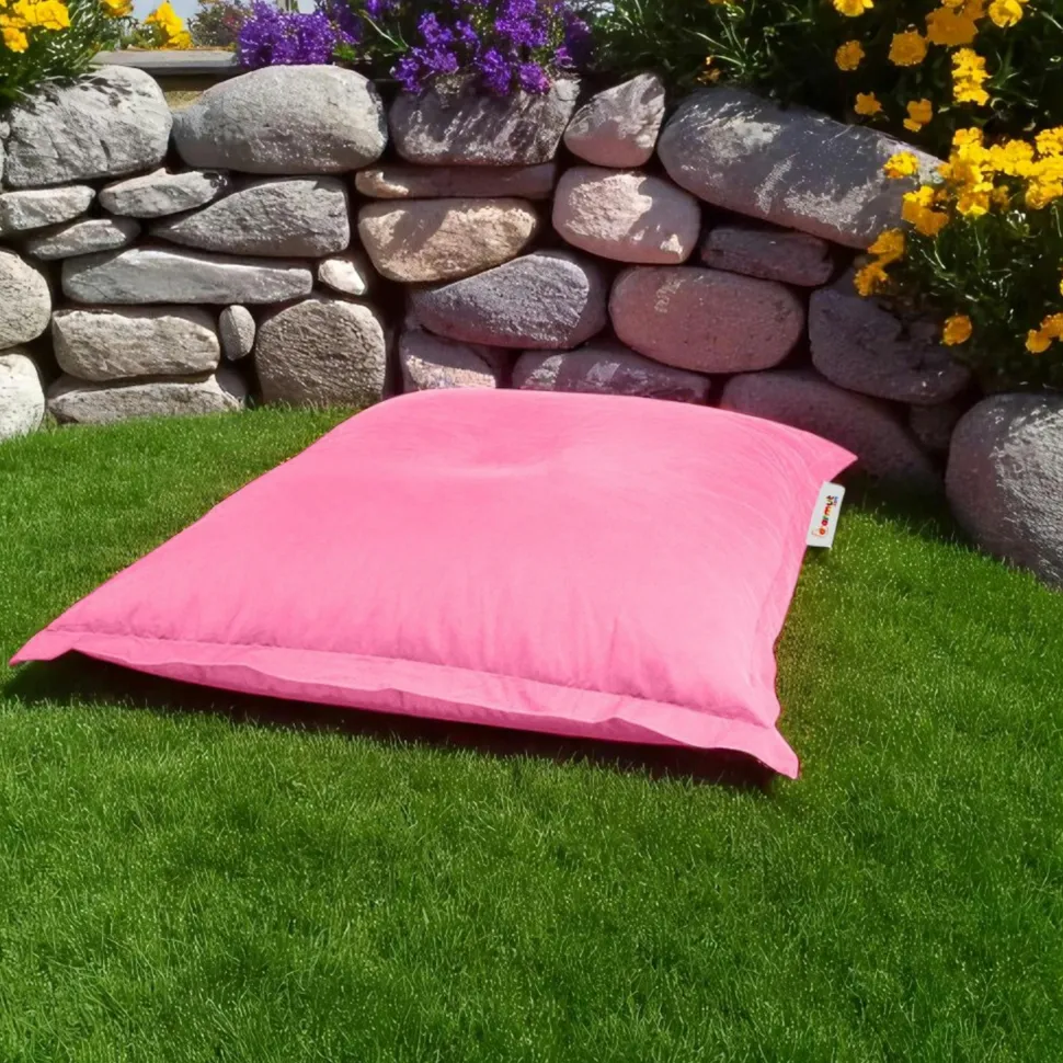 Pouf coussin de sol extérieur noir - 100 cm ARTA