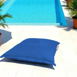 Pouf coussin de sol extérieur bleu - 100 cm ARTA