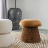 Pouf design forme champignon, couleur moutarde BRUGES