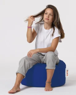 Pouf extérieur imperméable bleu - forme ronde ARTA