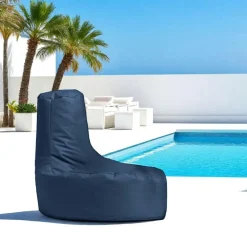 Pouf poire extérieur bleu foncé ARTA