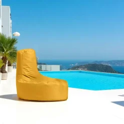 Pouf poire extérieur jaune ARTA