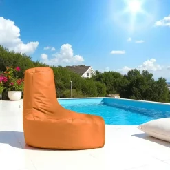 Pouf poire extérieur orange ARTA