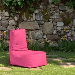 Pouf poire extérieur rose avec poches latérales ARTA