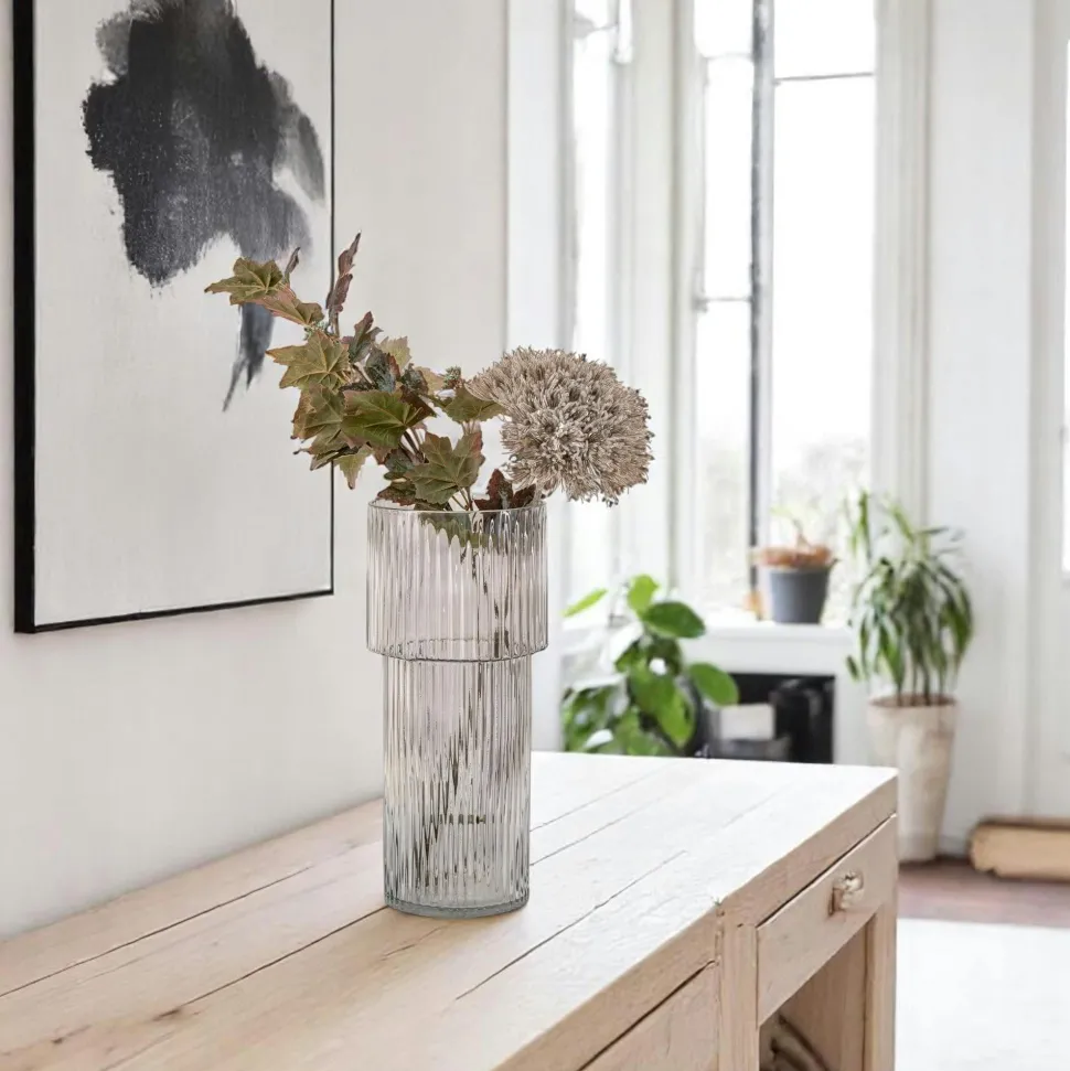Pouf repose-pieds gris sur 4 pieds BERLIN